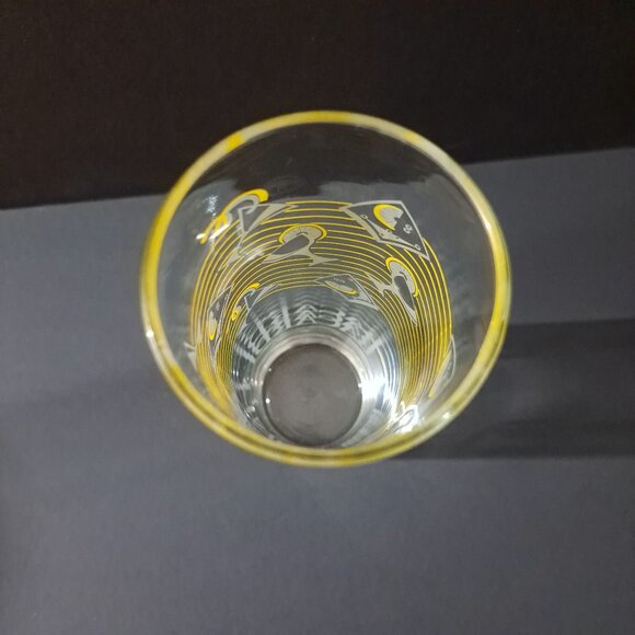 Bacardi Limón Rum Glass 7" Tall Yellow Citrus Design Barware Pint Drink Glass - Picture 6 of 13